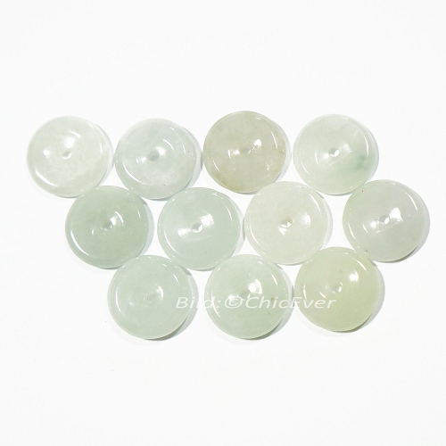 10x Jade Münze hellgrün Ã˜12mm Schmuck DIY Zubehör - zum Schließen ins Bild klicken